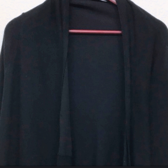 Zara Like New, Neutral Black Cozy Knit Open Waterfall / Duster Cardigan. S. HP! - Picture 7 of 10